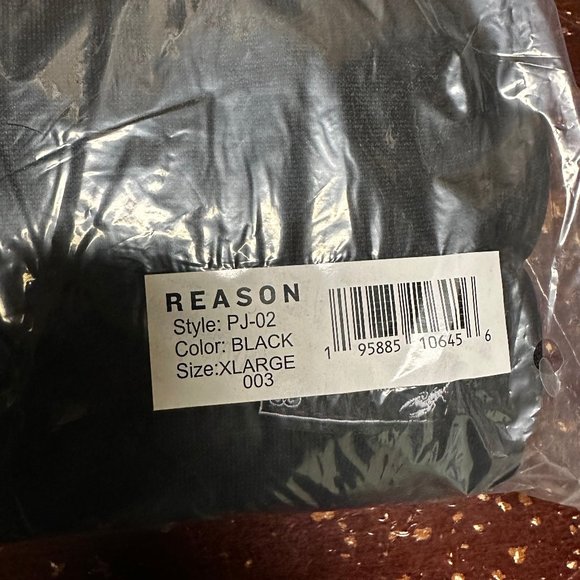 Reason Mens Black Adjustable Waist Pockets Tapered Leg Jogger Pants Size L XL - Picture 6 of 6